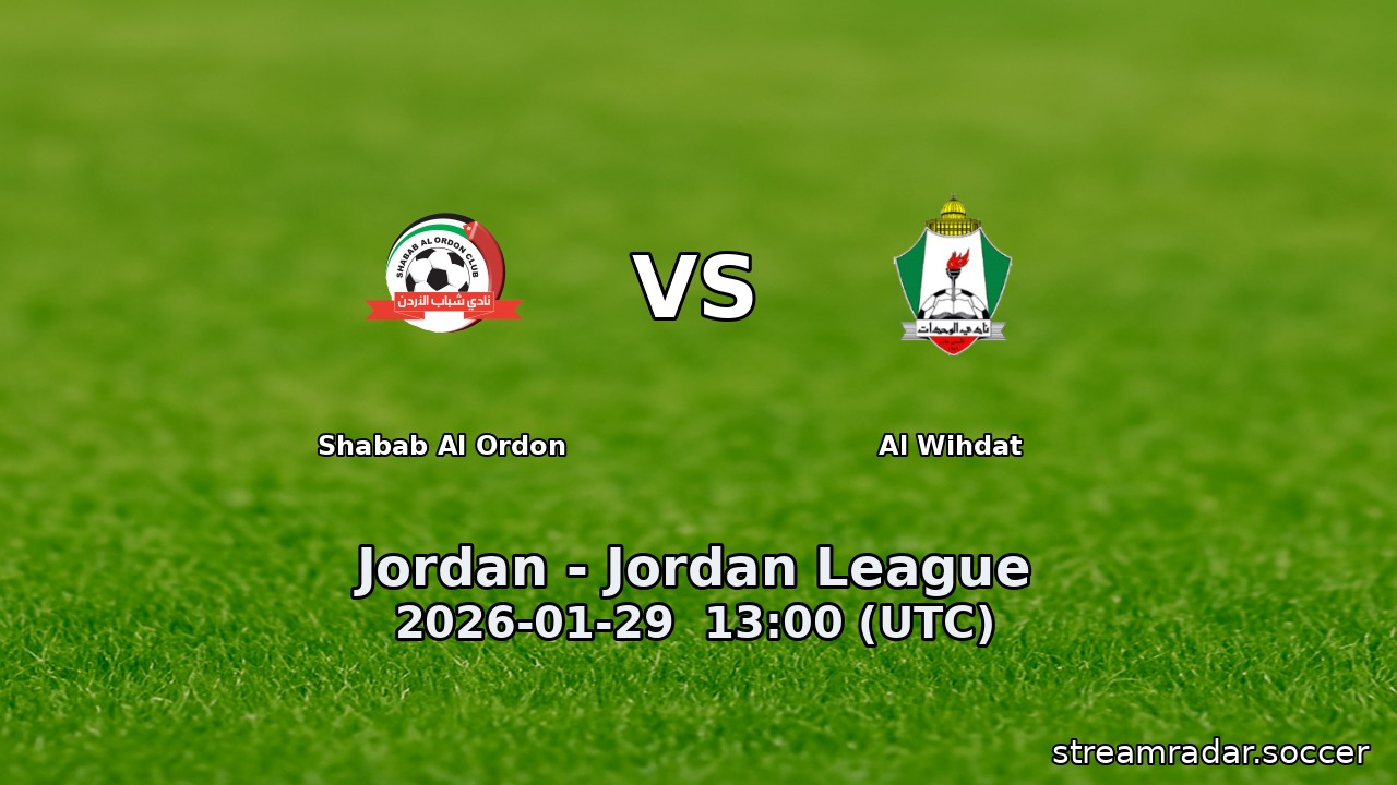 Shabab Al Ordon vs Al Wihdat