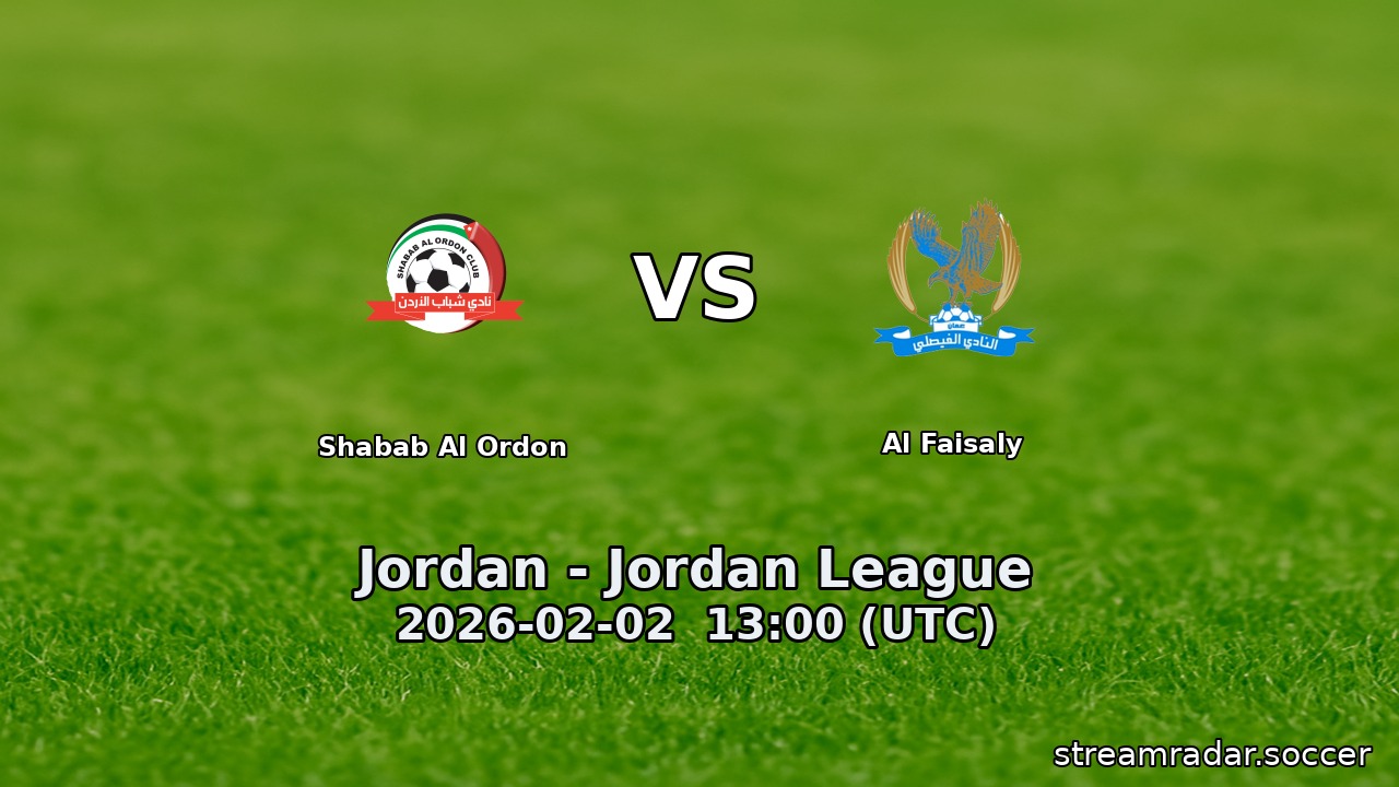 Shabab Al Ordon vs Al Faisaly