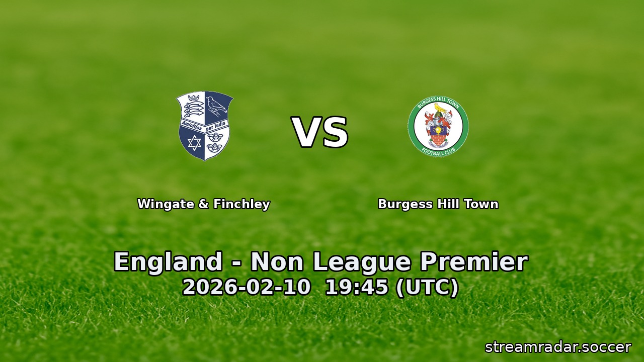 Wingate & Finchley vs Burgess Hill Town