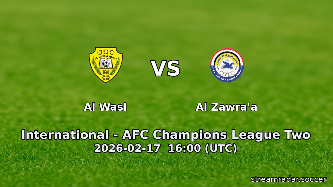 Al Wasl vs Al Zawra'a