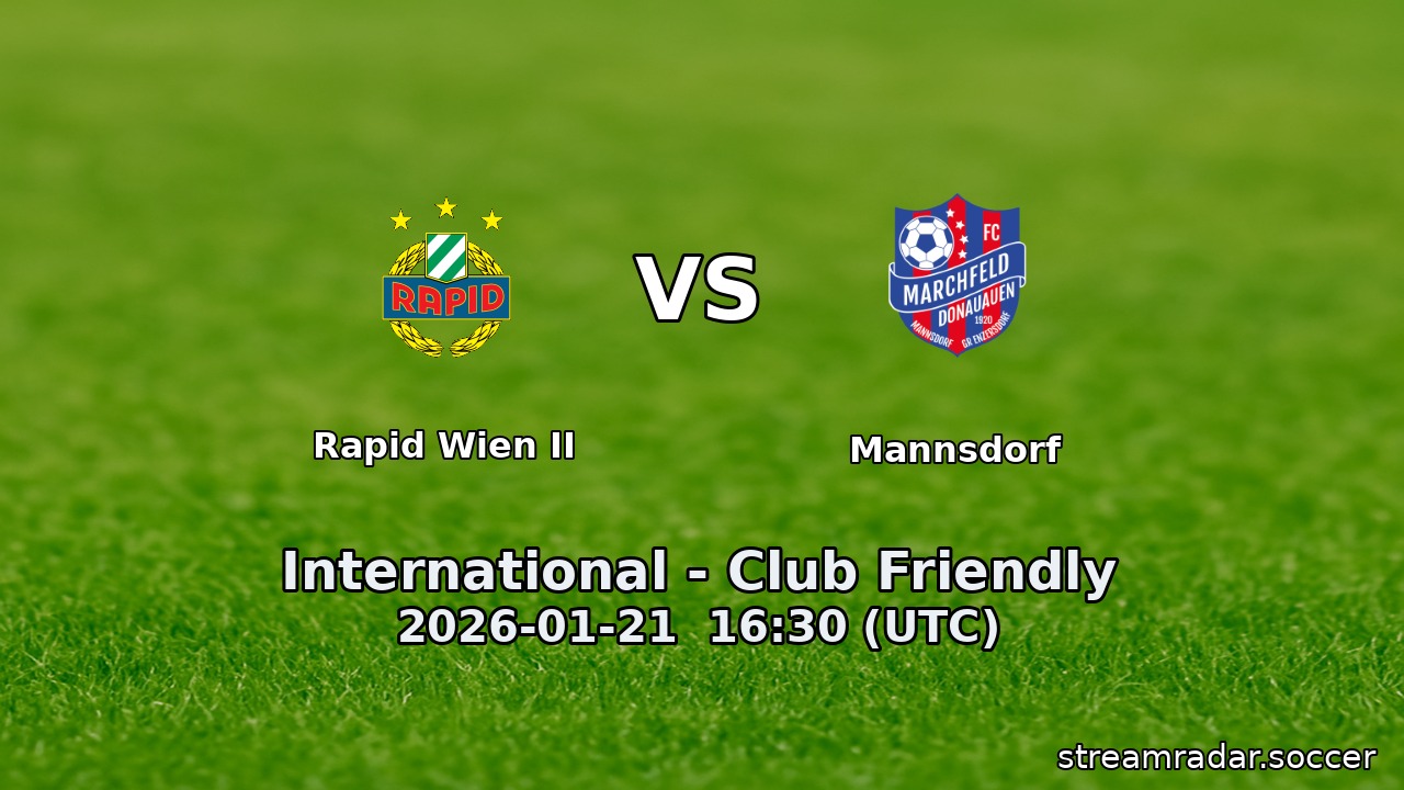 Rapid Wien II vs Mannsdorf