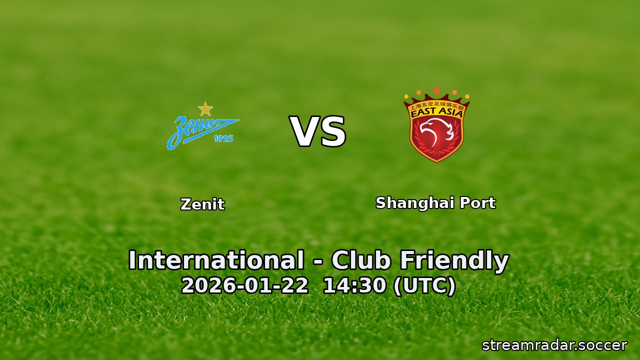 Zenit vs Shanghai Port