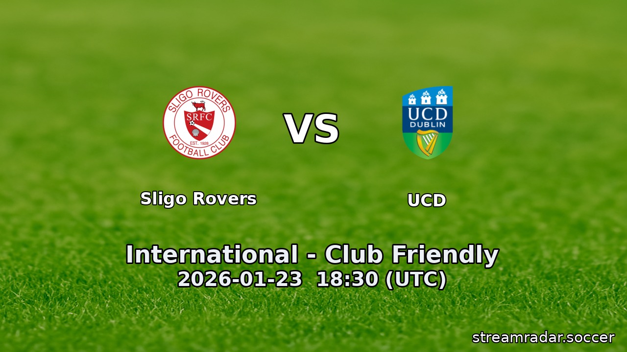 Sligo Rovers vs UCD
