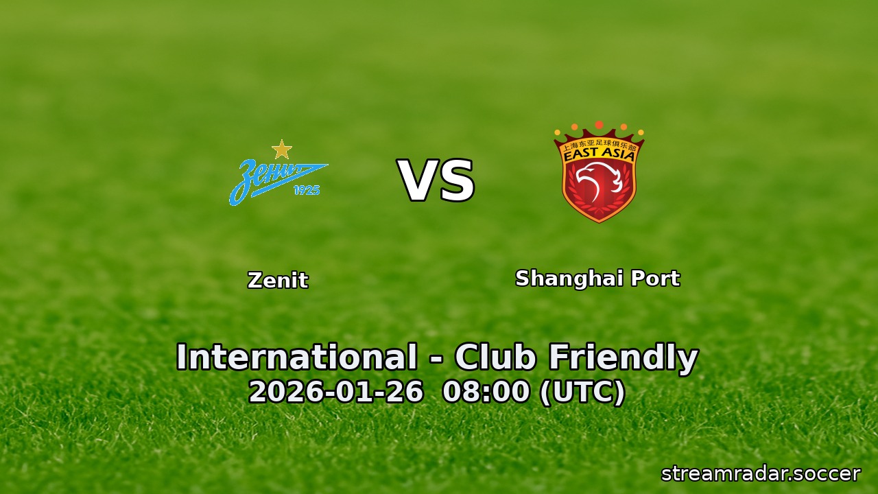 Zenit vs Shanghai Port