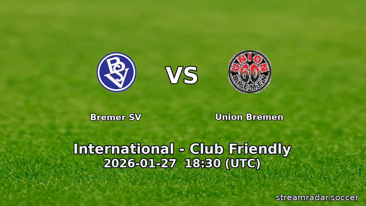 Bremer SV vs Union Bremen