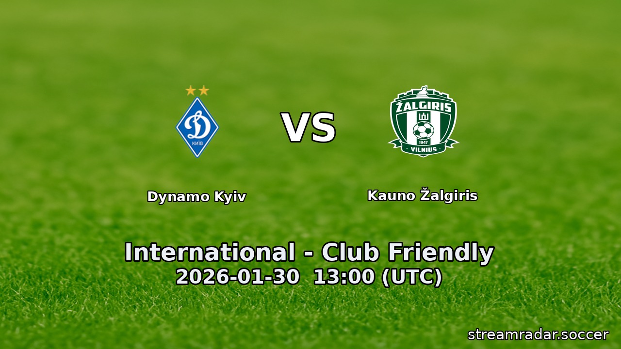 Dynamo Kyiv vs Kauno Žalgiris