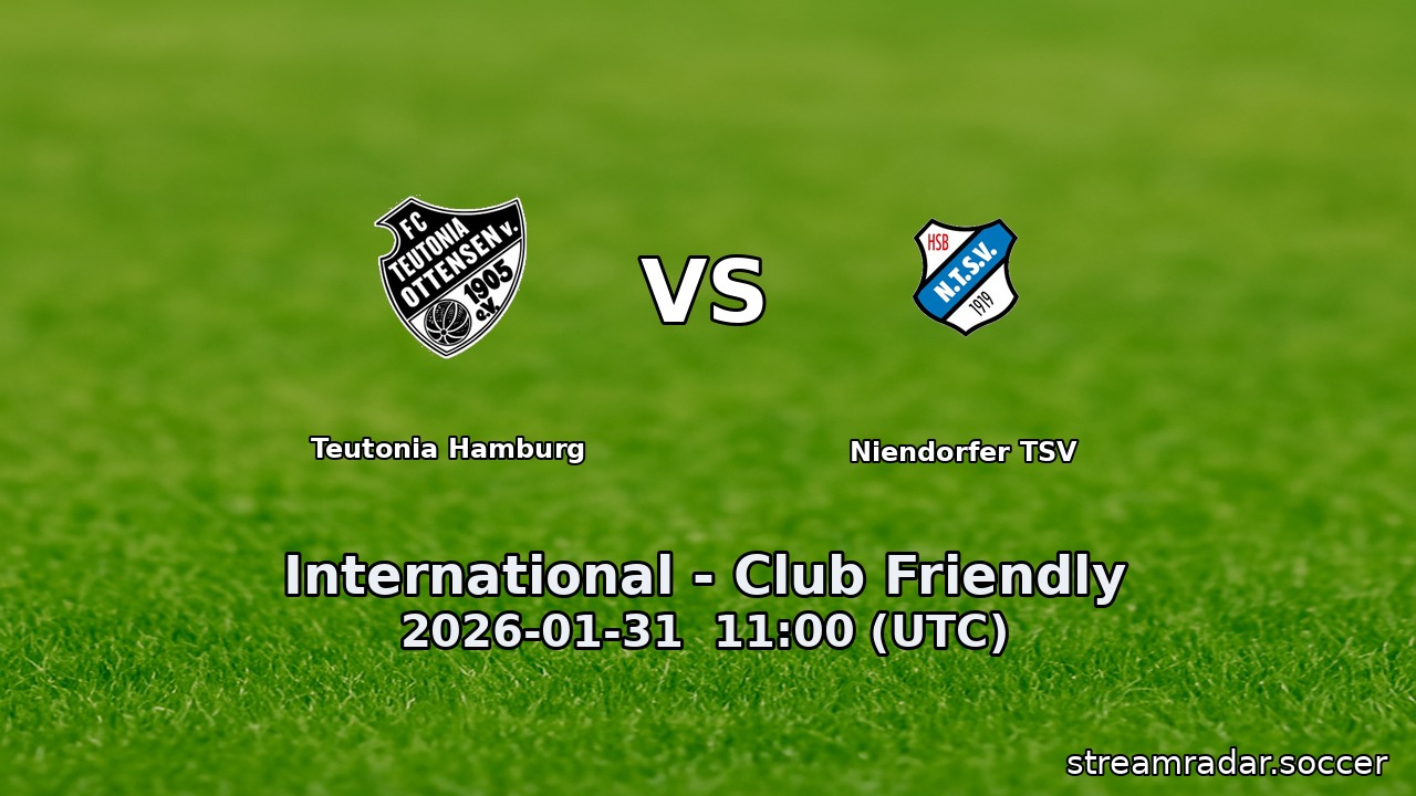 Teutonia Hamburg vs Niendorfer TSV