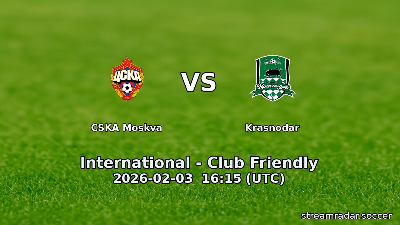 CSKA Moskva vs Krasnodar