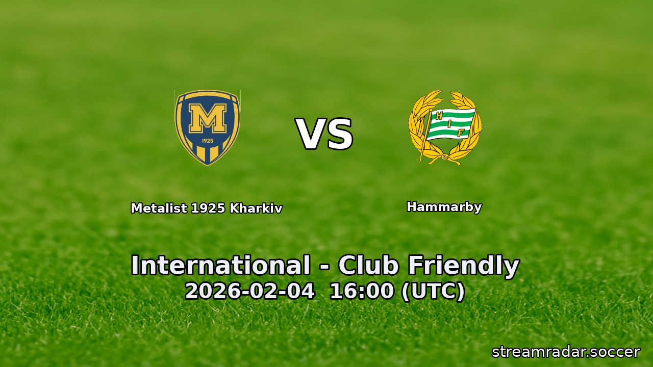 Metalist 1925 Kharkiv vs Hammarby