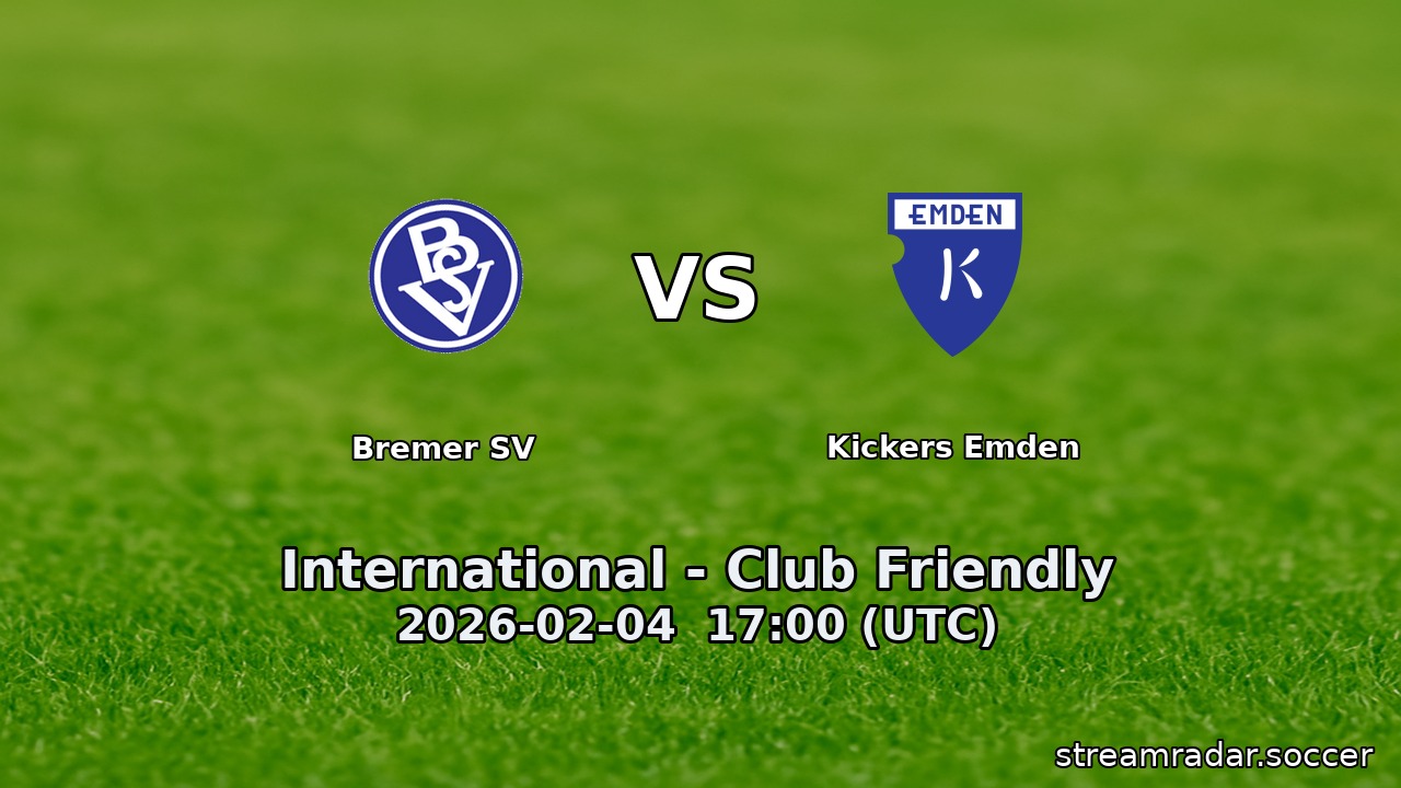 Bremer SV vs Kickers Emden