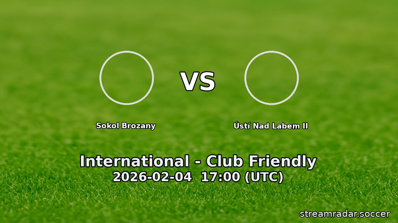 Sokol Brozany vs Ústí Nad Labem II