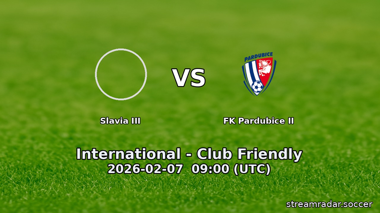 Slavia III vs FK Pardubice II