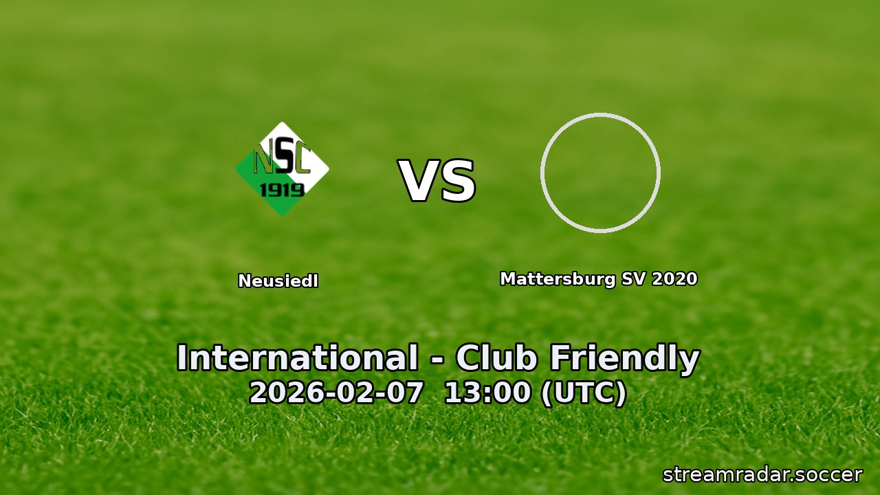 Neusiedl vs Mattersburg SV 2020
