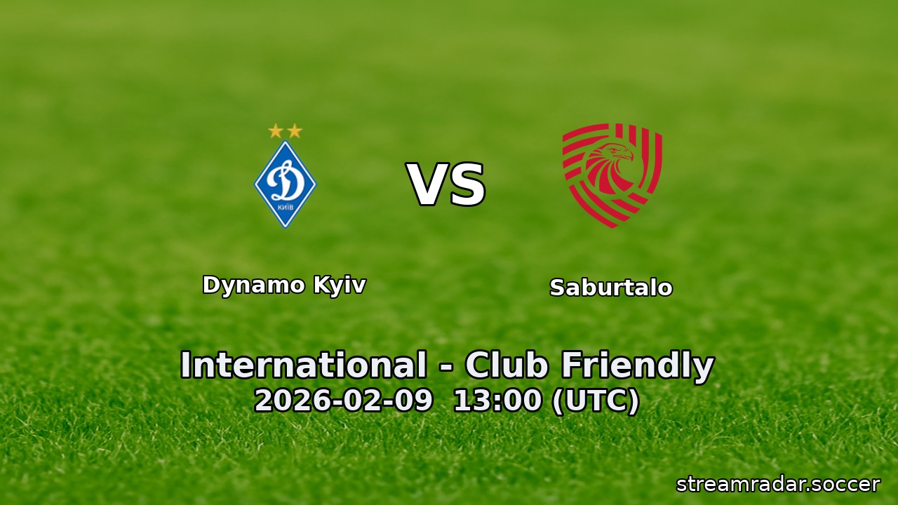 Dynamo Kyiv vs Saburtalo