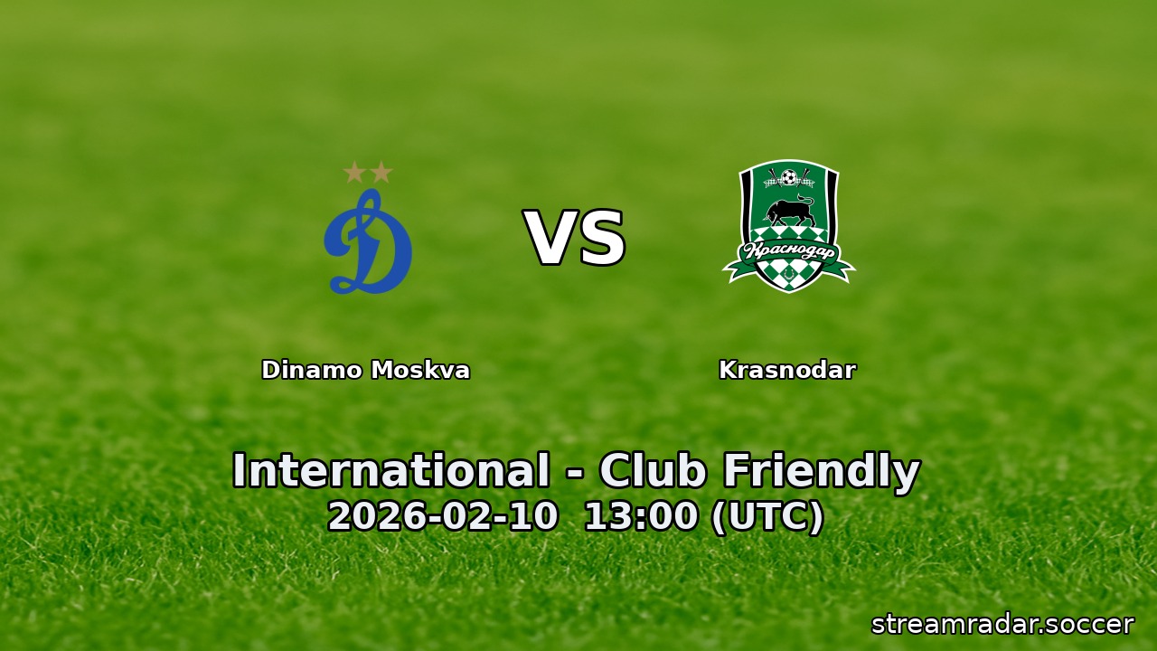 Dinamo Moskva vs Krasnodar