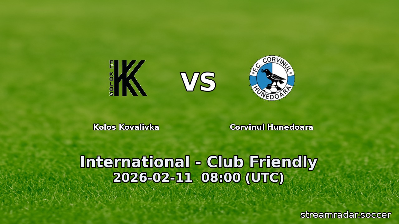 Kolos Kovalivka vs Corvinul Hunedoara