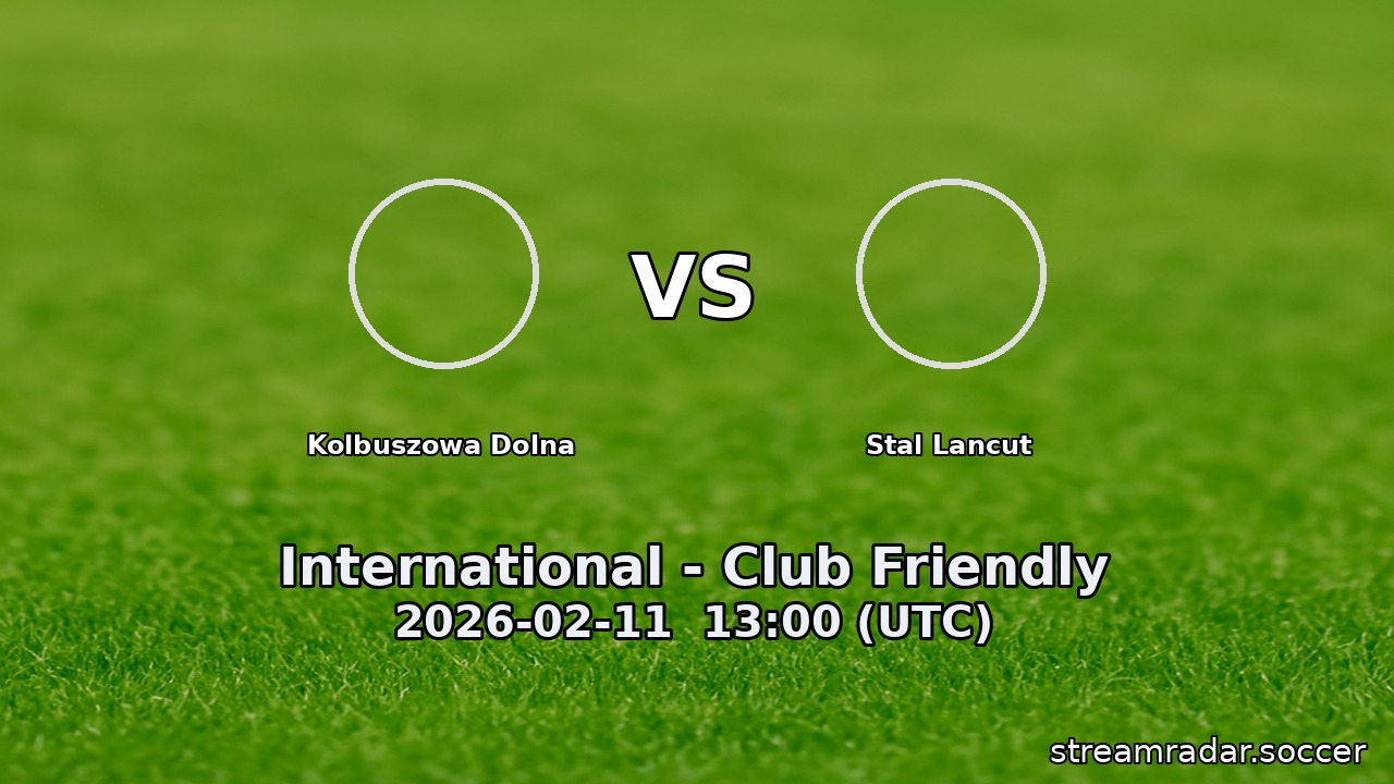 Kolbuszowa Dolna vs Stal Lancut
