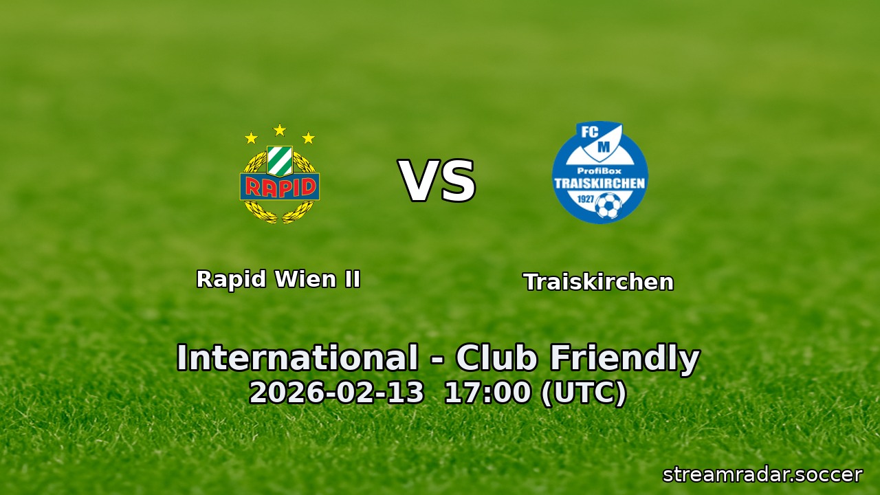 Rapid Wien II vs Traiskirchen