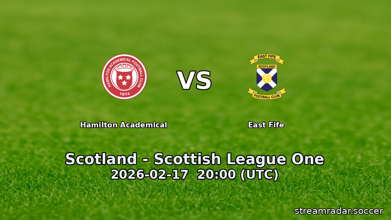 Hamilton Academical vs East Fife