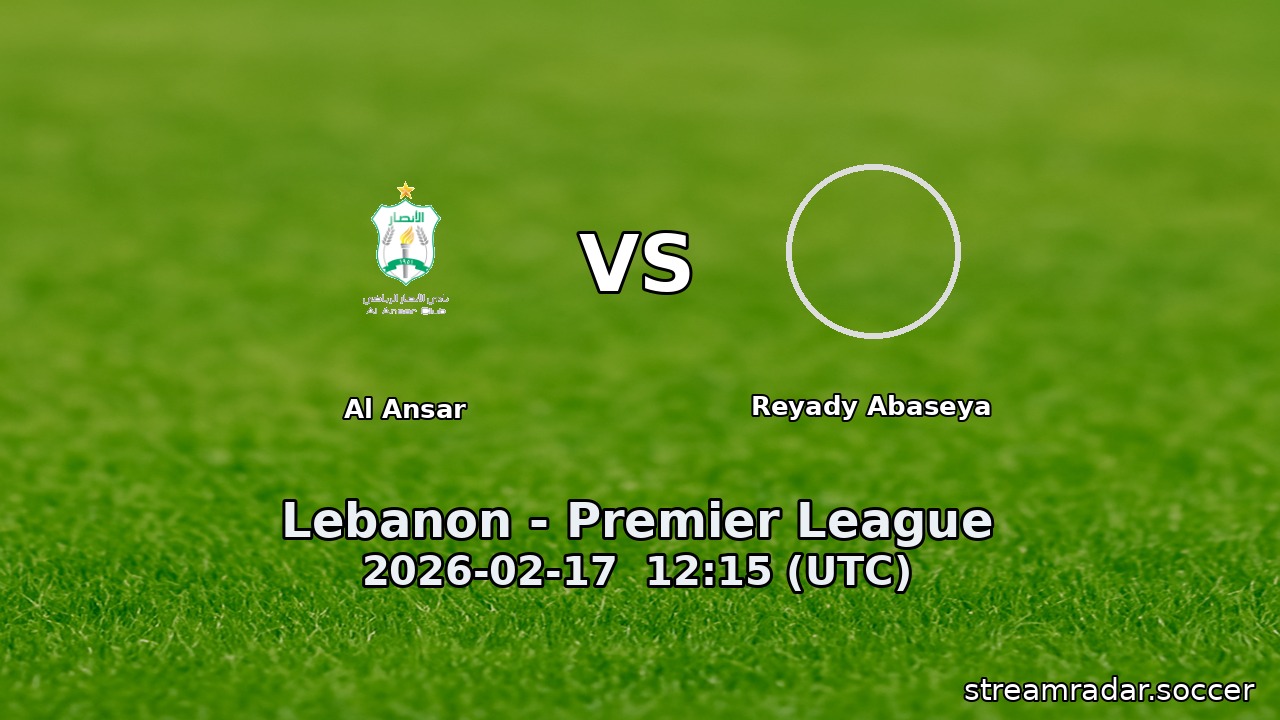 Al Ansar vs Reyady Abaseya