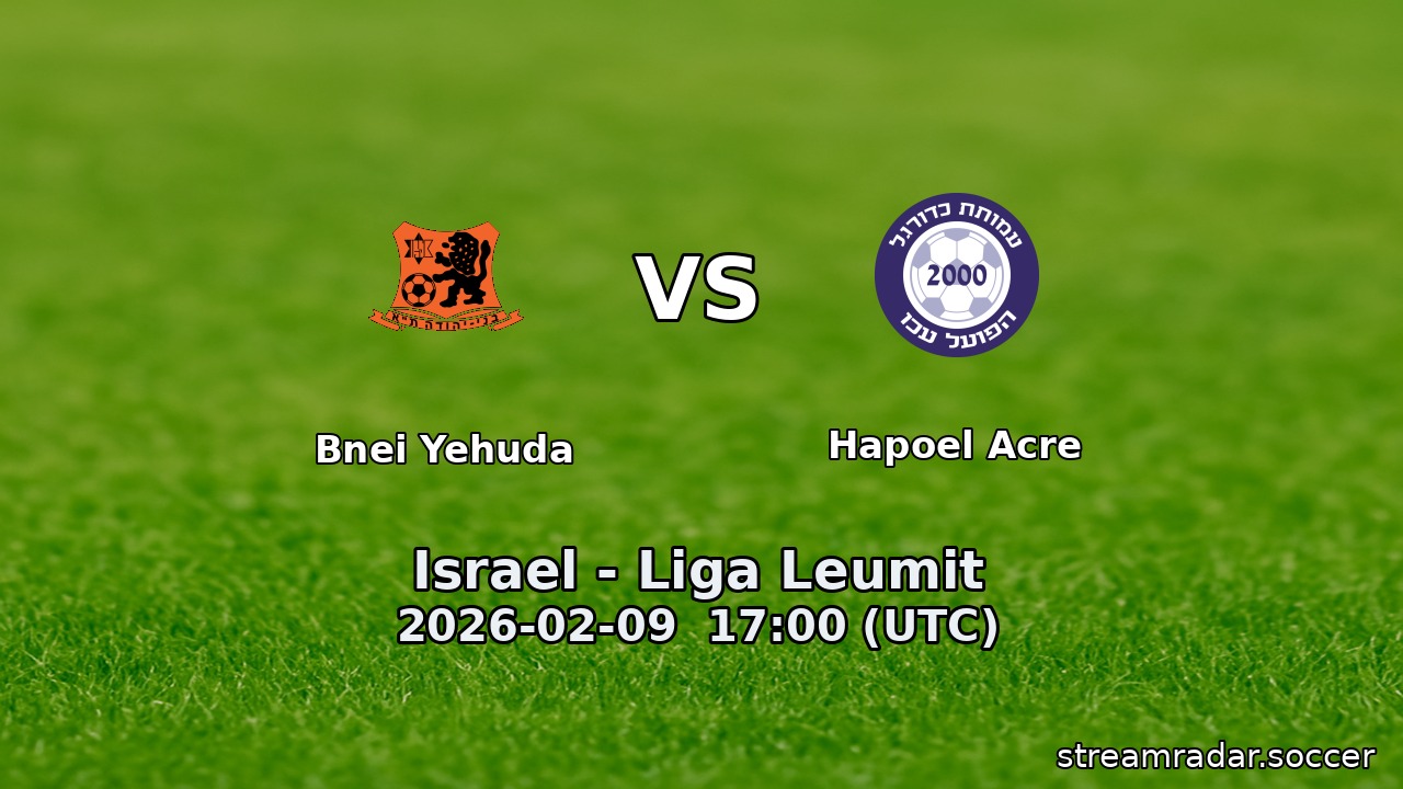 Bnei Yehuda vs Hapoel Acre
