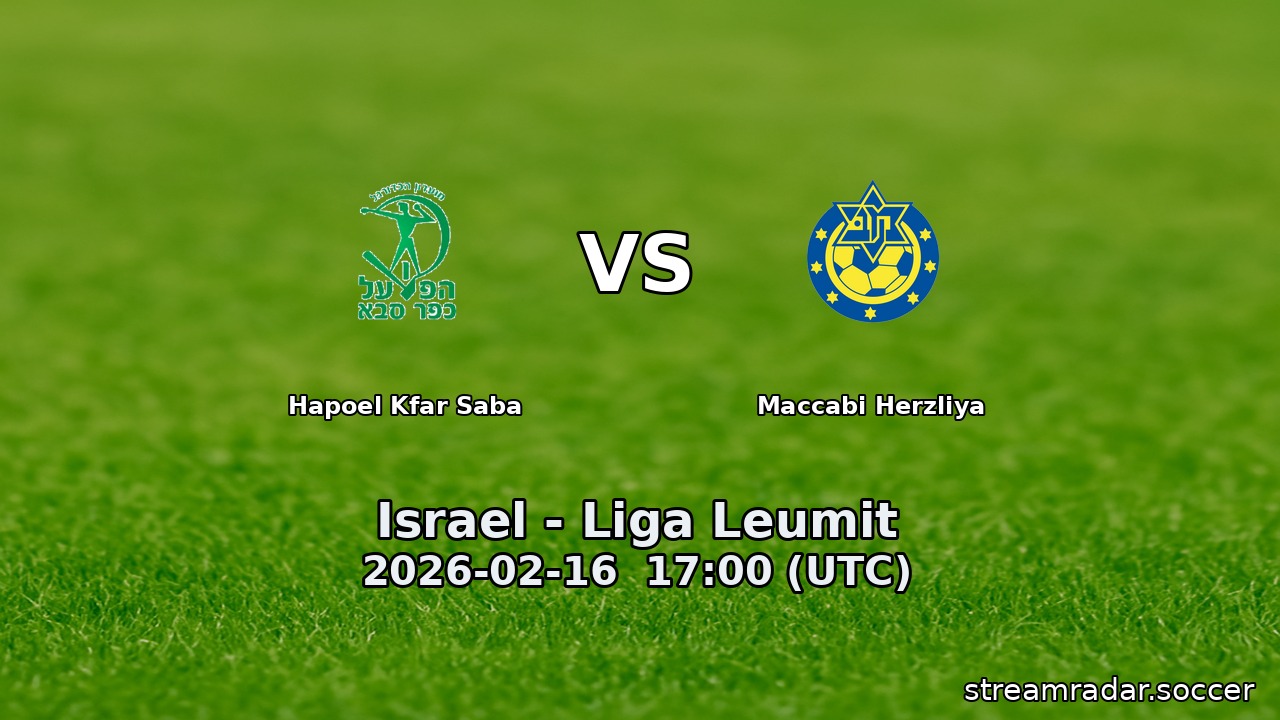 Hapoel Kfar Saba vs Maccabi Herzliya