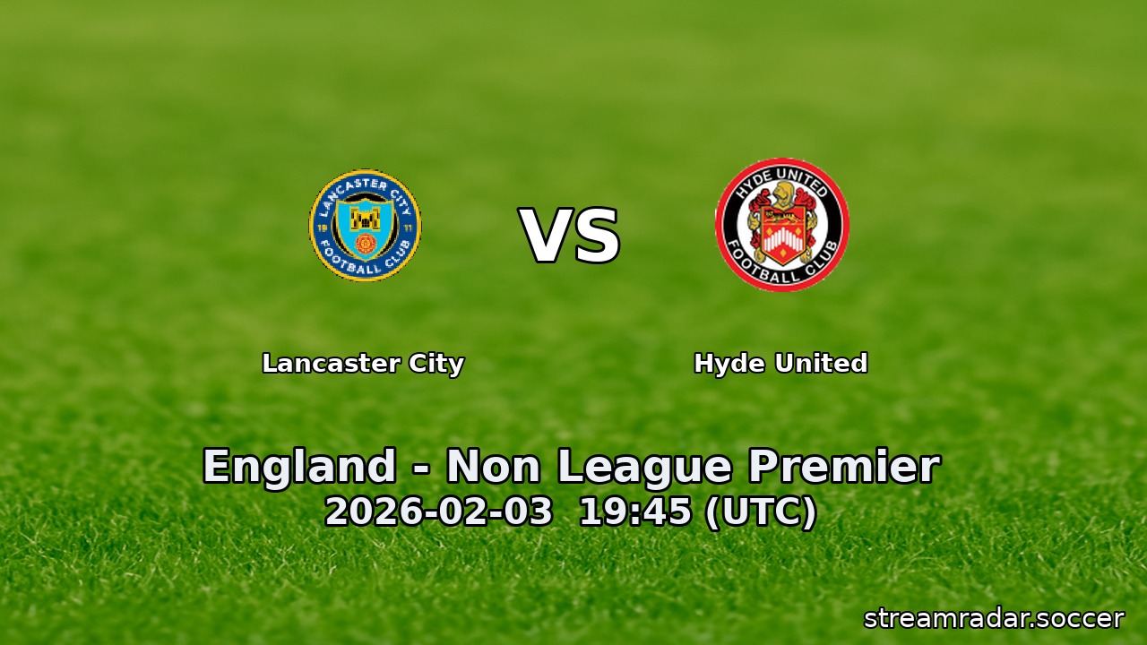 Lancaster City vs Hyde United
