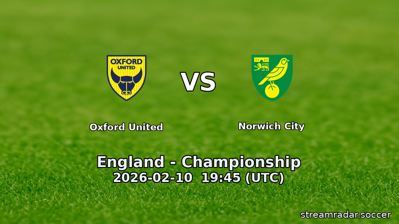 Oxford United vs Norwich City