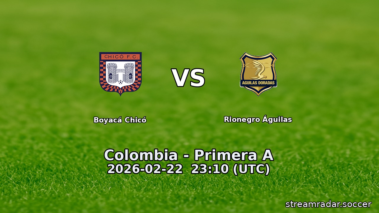 Boyacá Chicó vs Rionegro Águilas