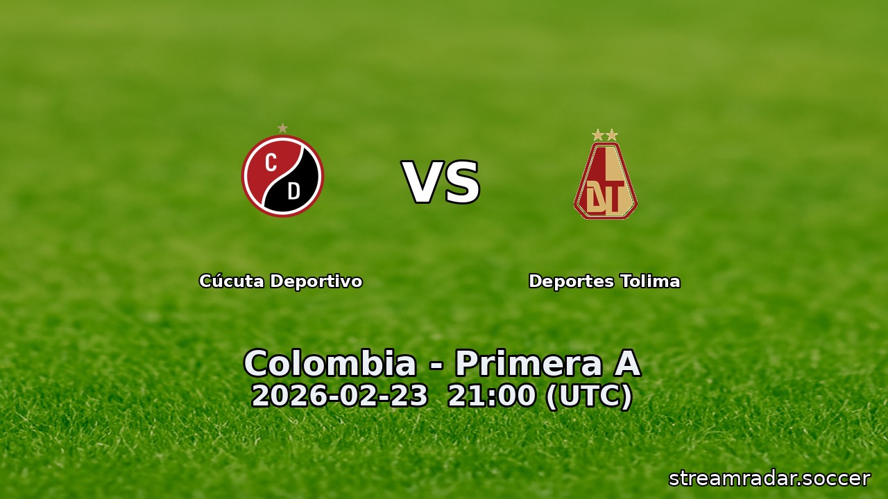 Cúcuta Deportivo vs Deportes Tolima