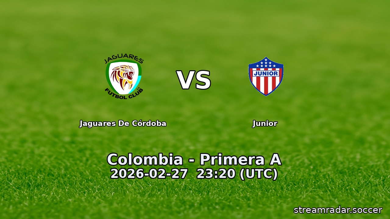 Jaguares De Córdoba vs Junior