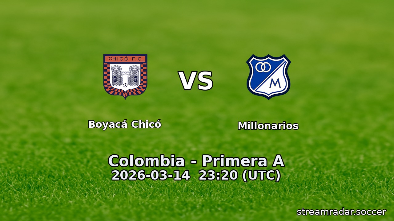 Boyacá Chicó vs Millonarios
