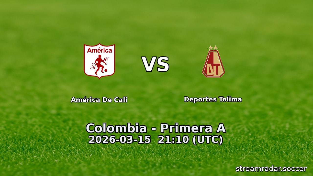 América De Cali vs Deportes Tolima
