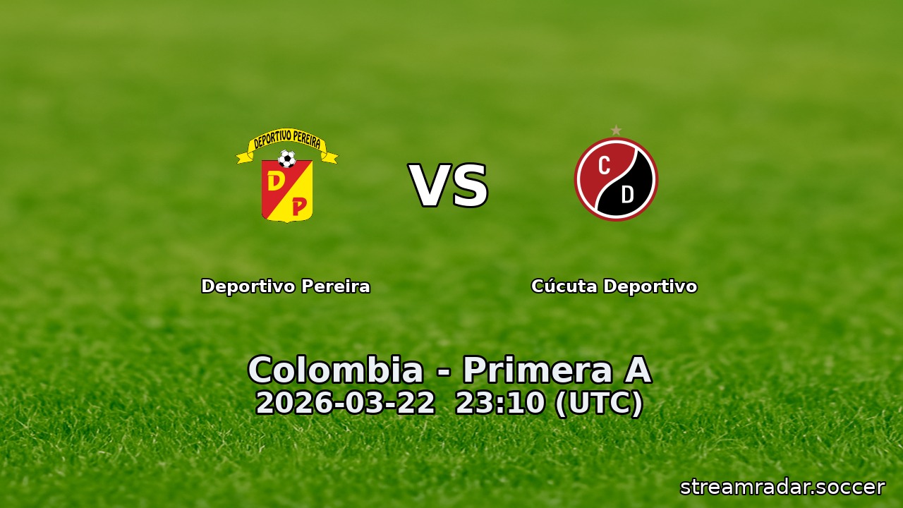 Deportivo Pereira vs Cúcuta Deportivo