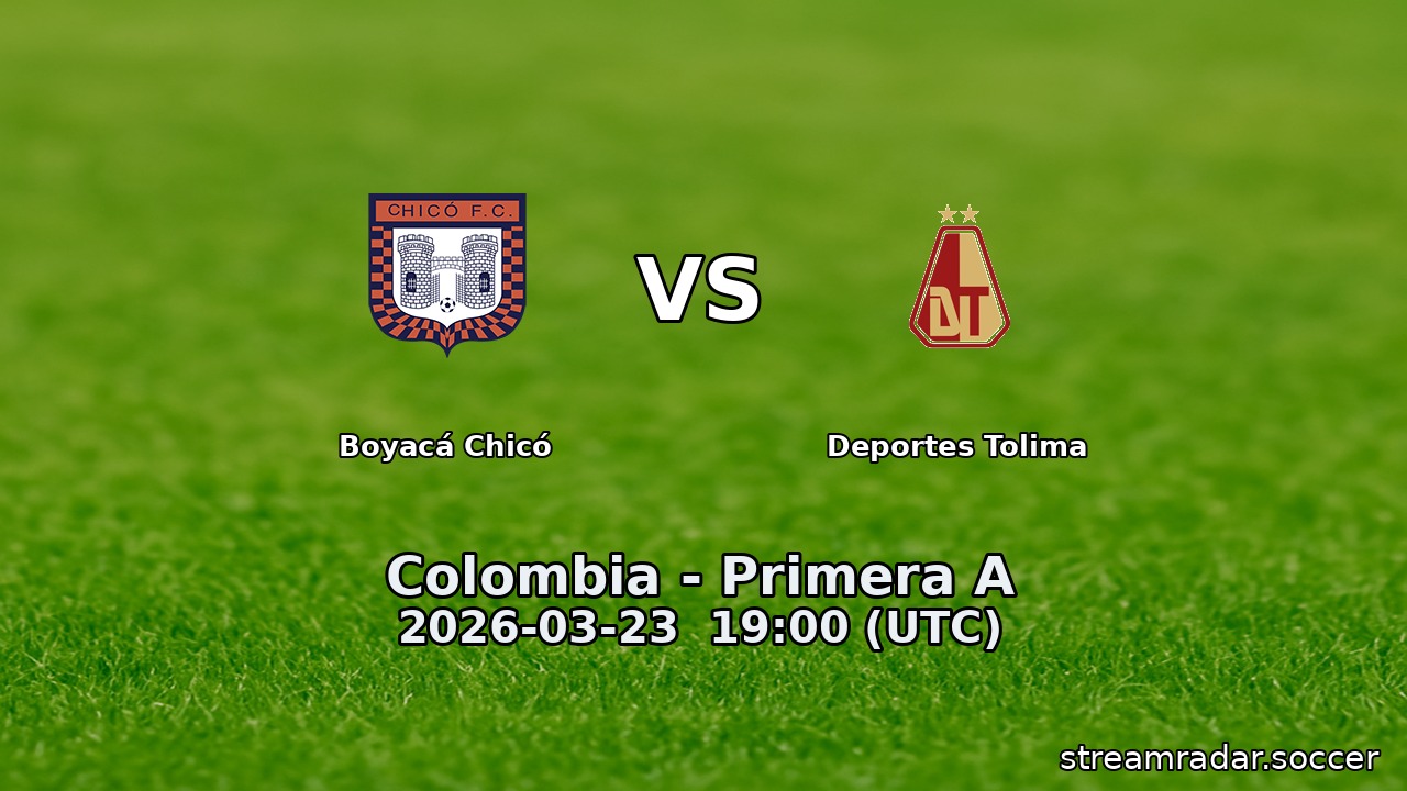 Boyacá Chicó vs Deportes Tolima