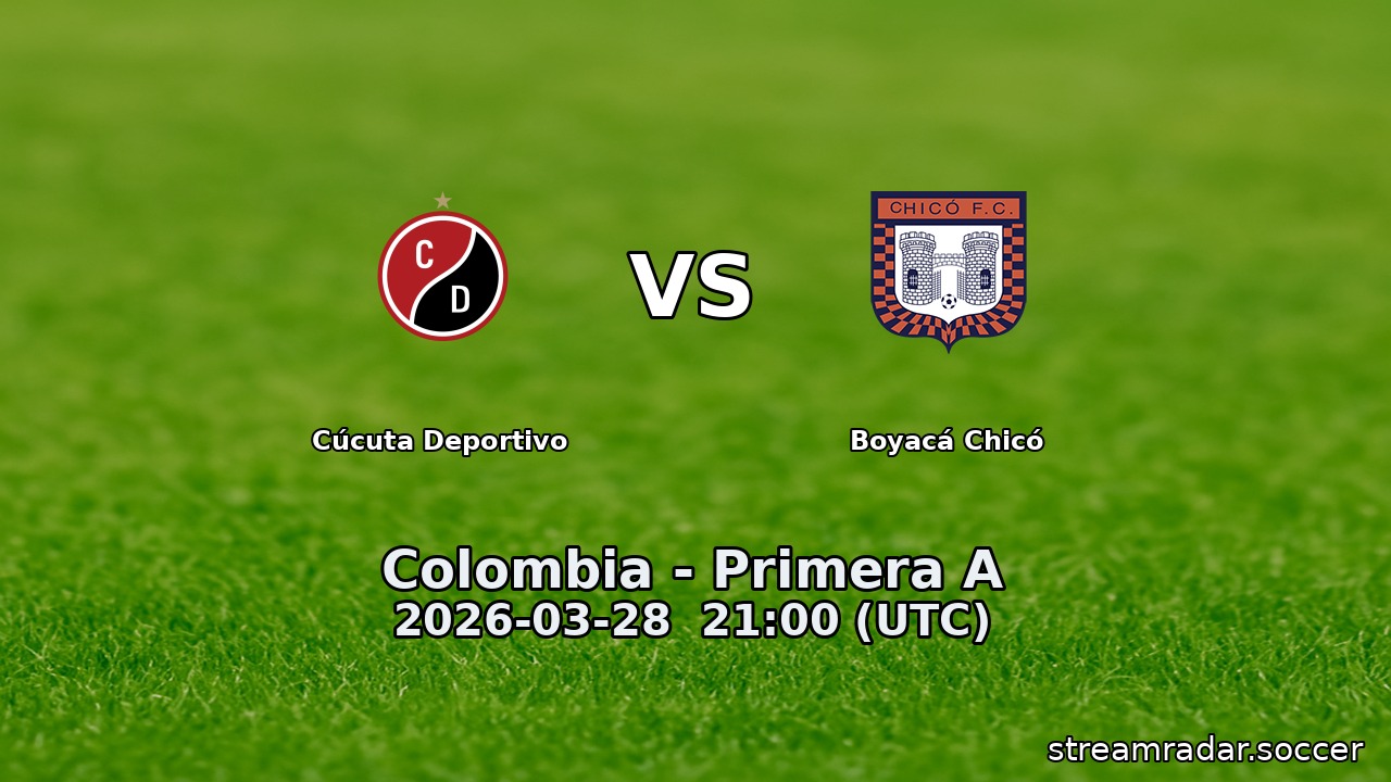 Cúcuta Deportivo vs Boyacá Chicó