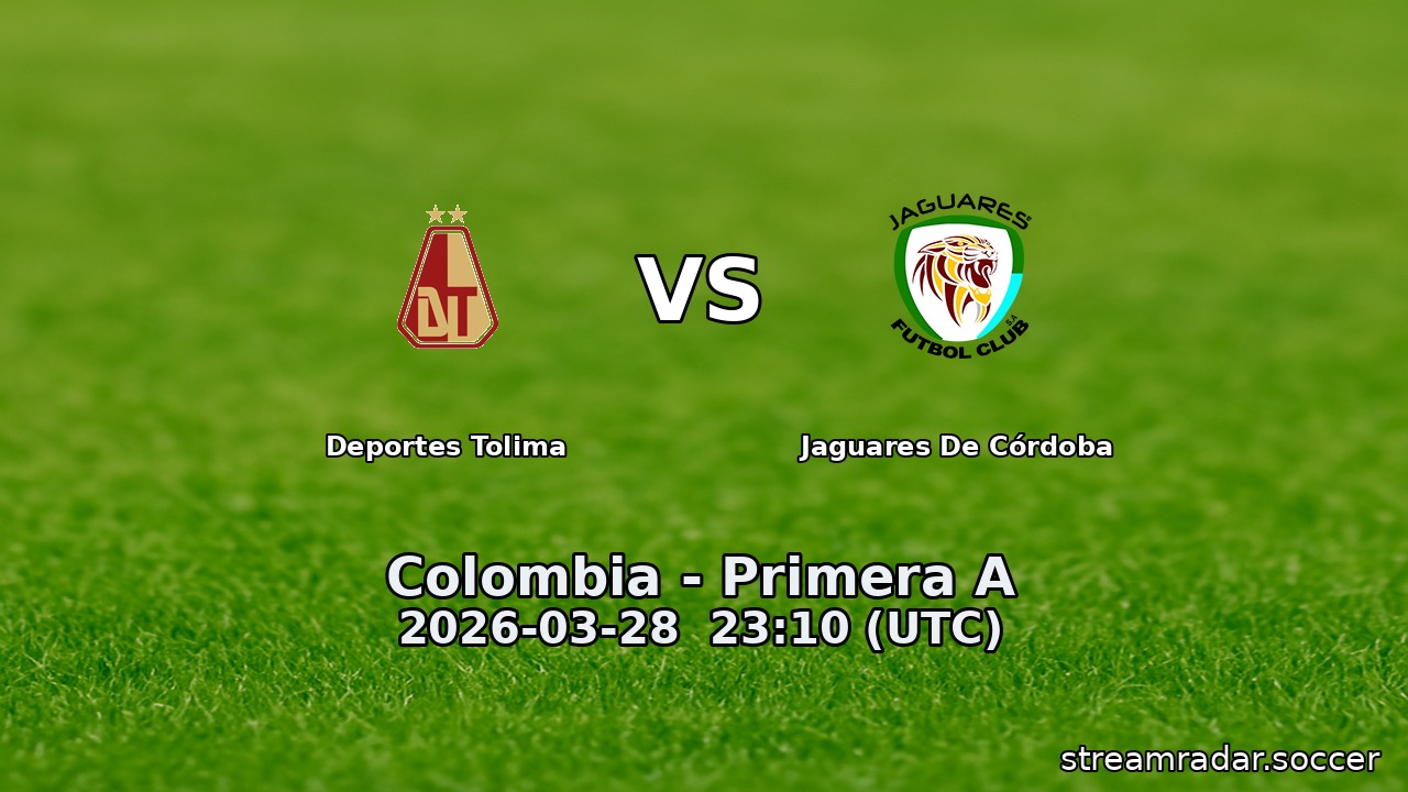 Deportes Tolima vs Jaguares De Córdoba