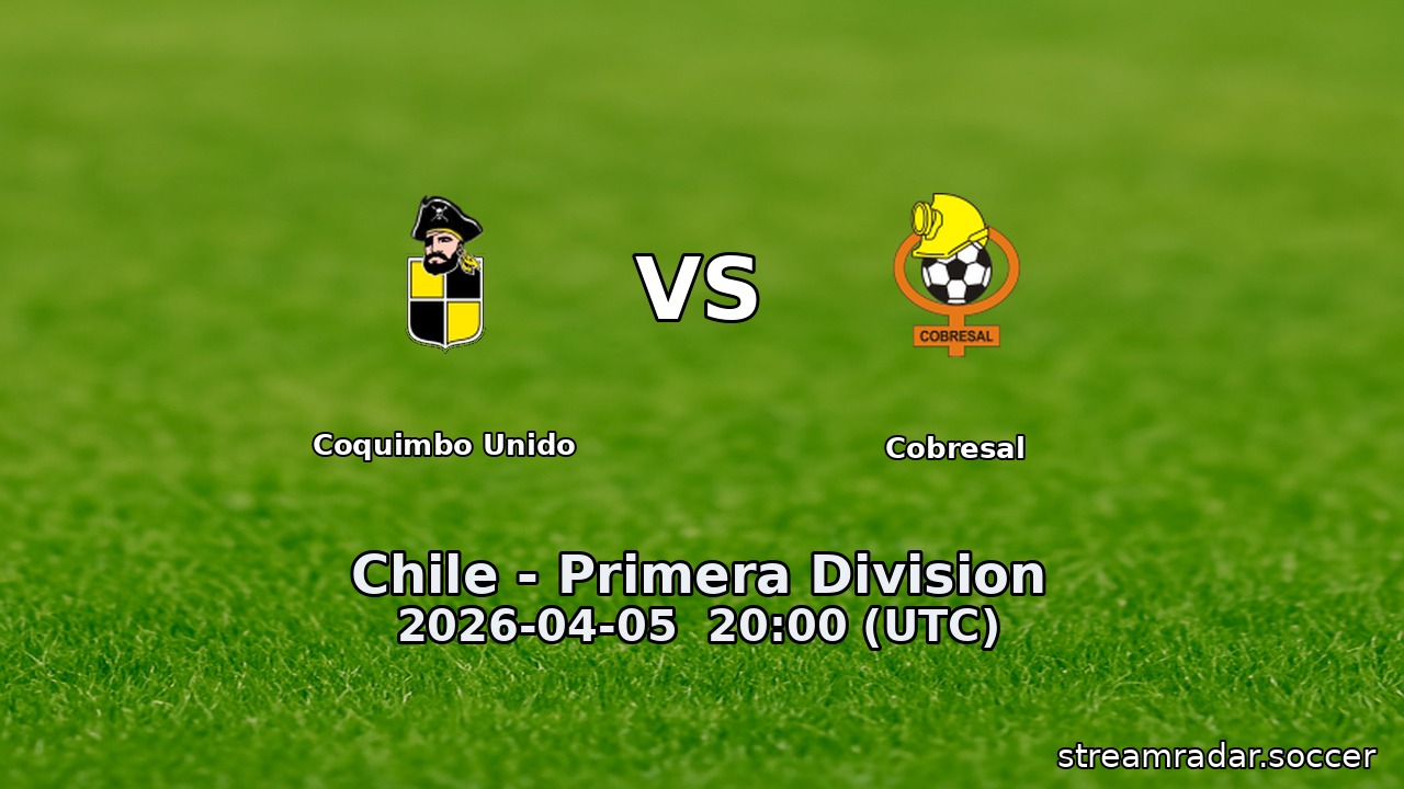 Coquimbo Unido vs Cobresal