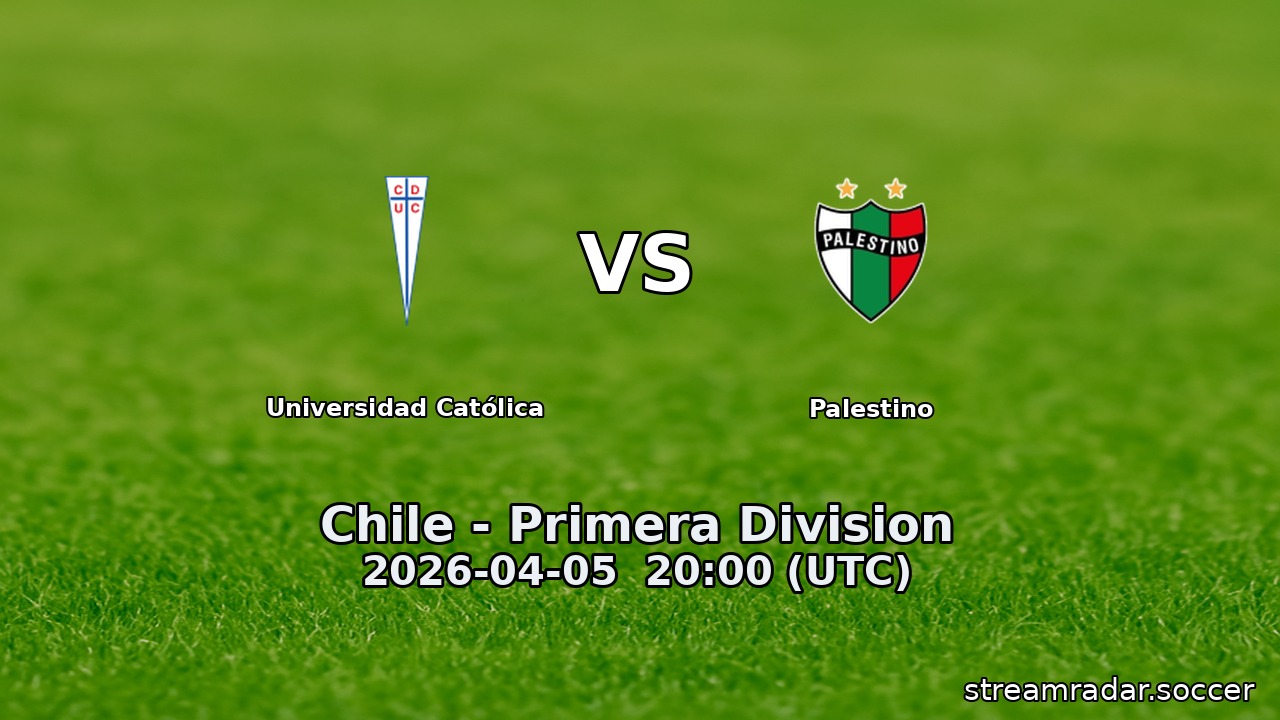 Universidad Católica vs Palestino