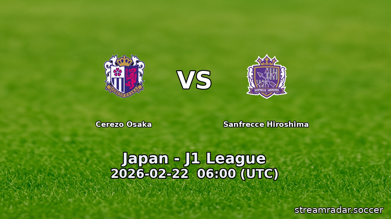 Cerezo Osaka vs Sanfrecce Hiroshima