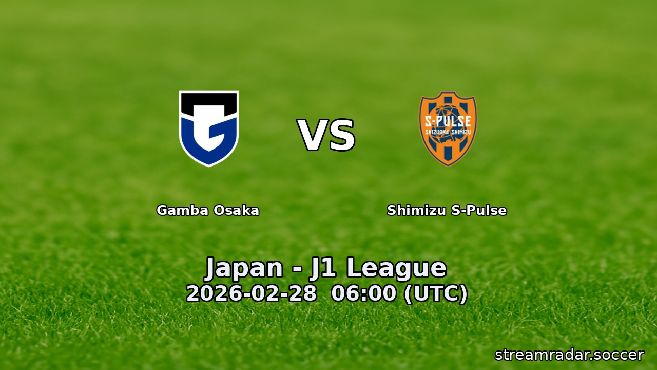 Gamba Osaka vs Shimizu S-Pulse