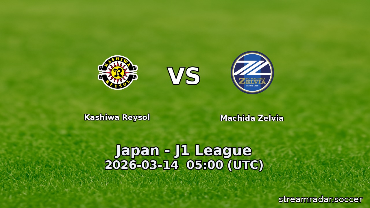 Kashiwa Reysol vs Machida Zelvia