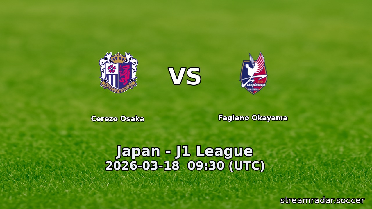Cerezo Osaka vs Fagiano Okayama