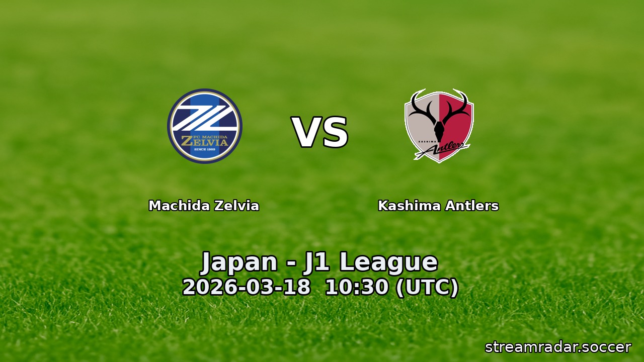 Machida Zelvia vs Kashima Antlers