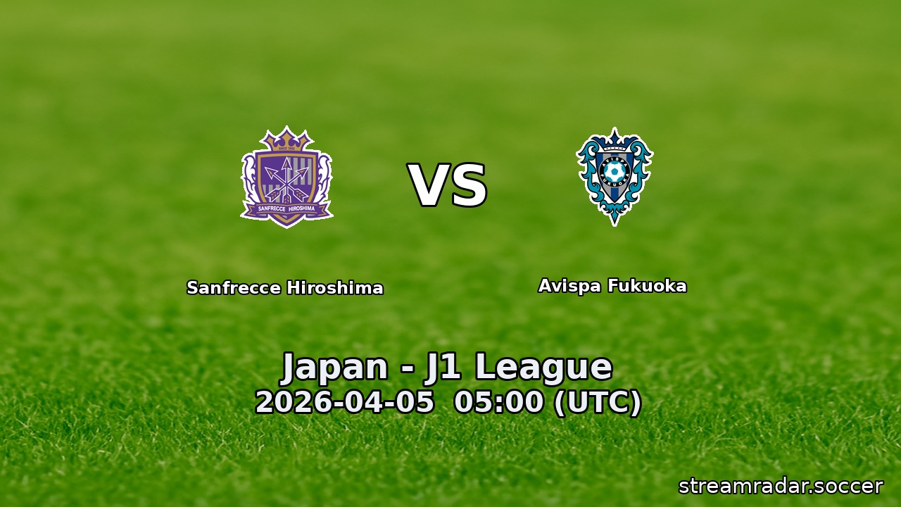 Sanfrecce Hiroshima vs Avispa Fukuoka