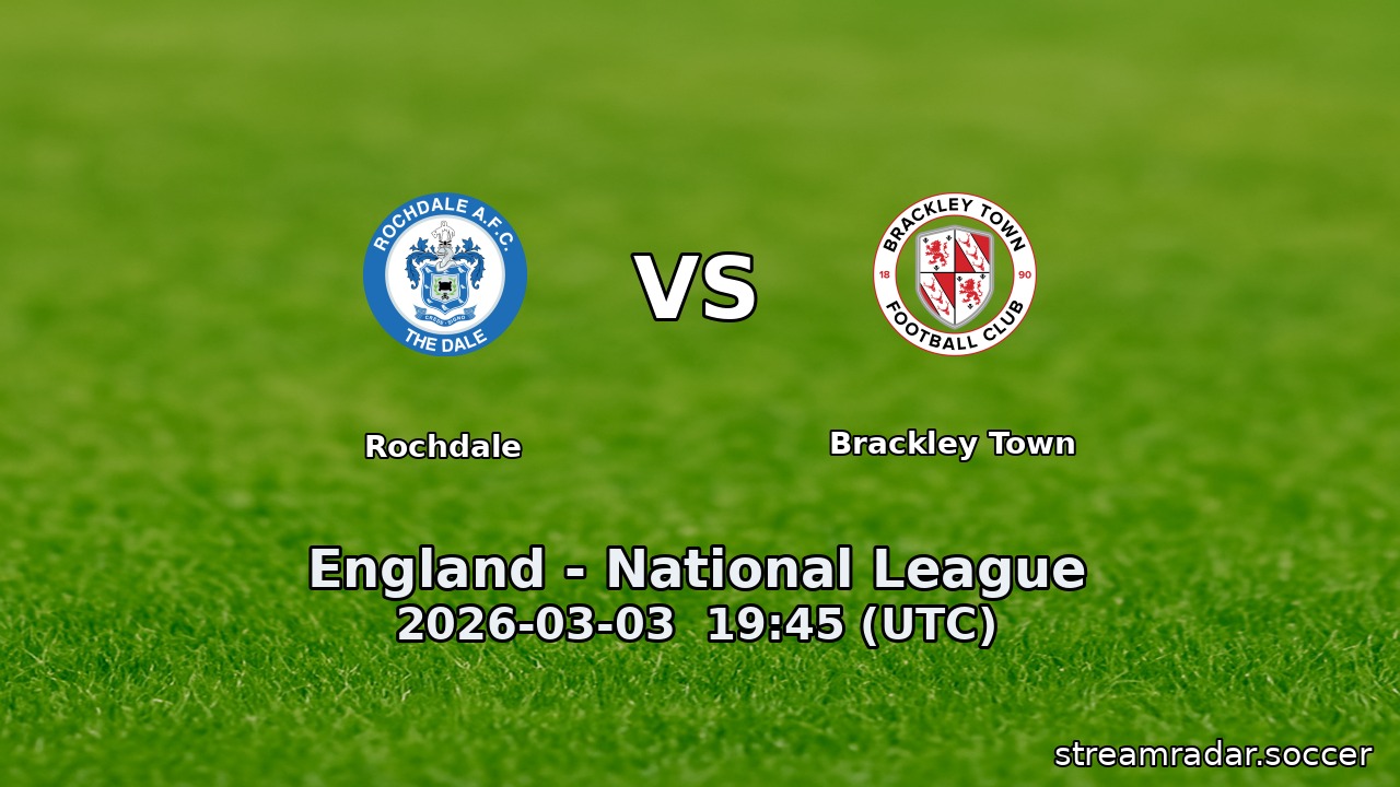Rochdale vs Brackley Town