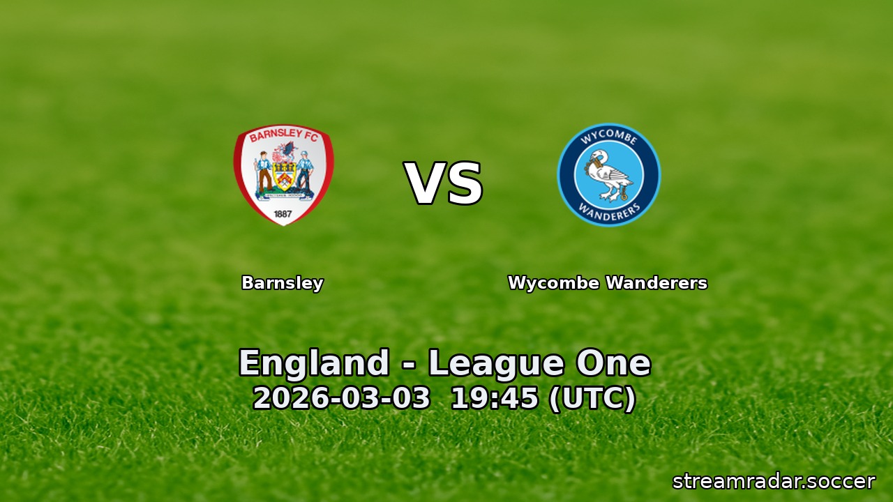 Barnsley vs Wycombe Wanderers