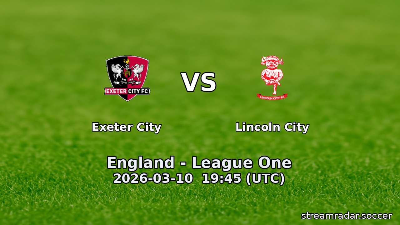 Exeter City vs Lincoln City