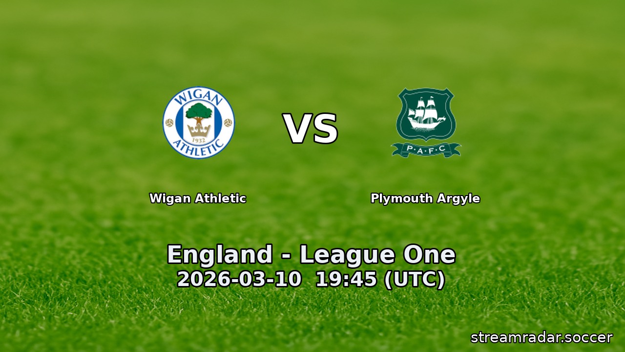 Wigan Athletic vs Plymouth Argyle