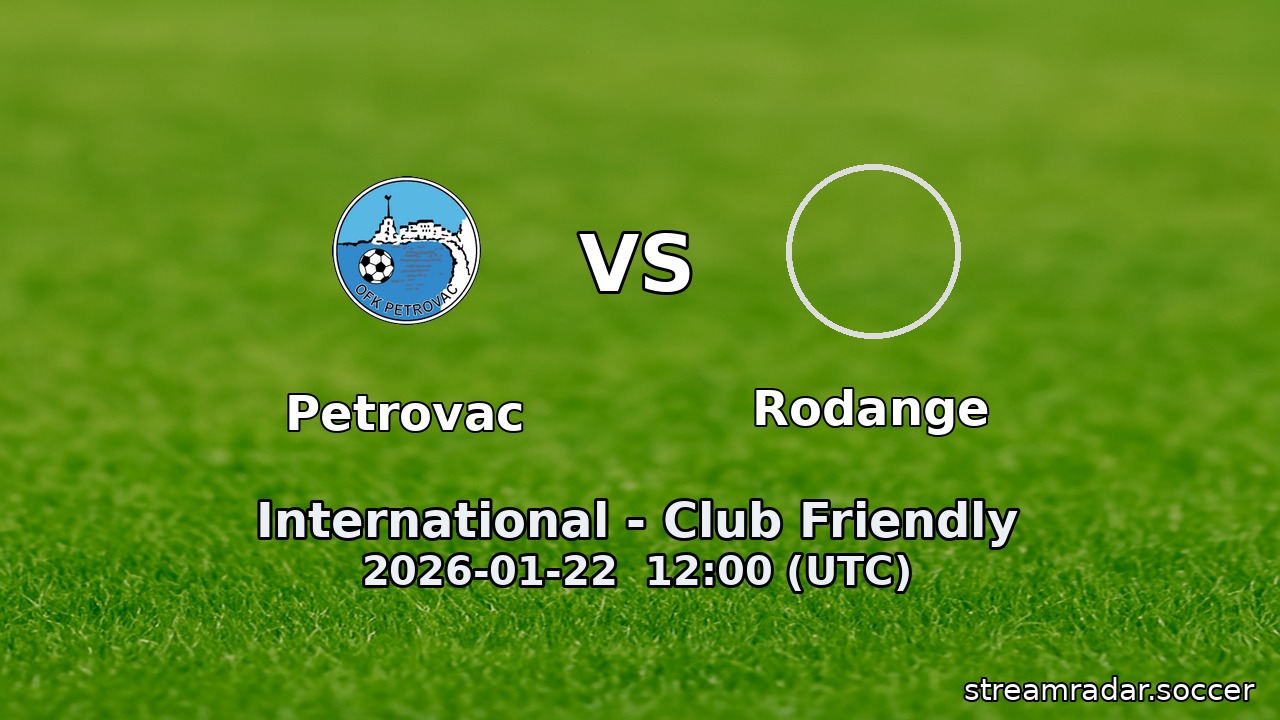 Petrovac vs Rodange